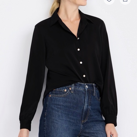 41 Hawthorn Tops - 41 Hawthorn Black Button-Front Long-Sleeve Shirt